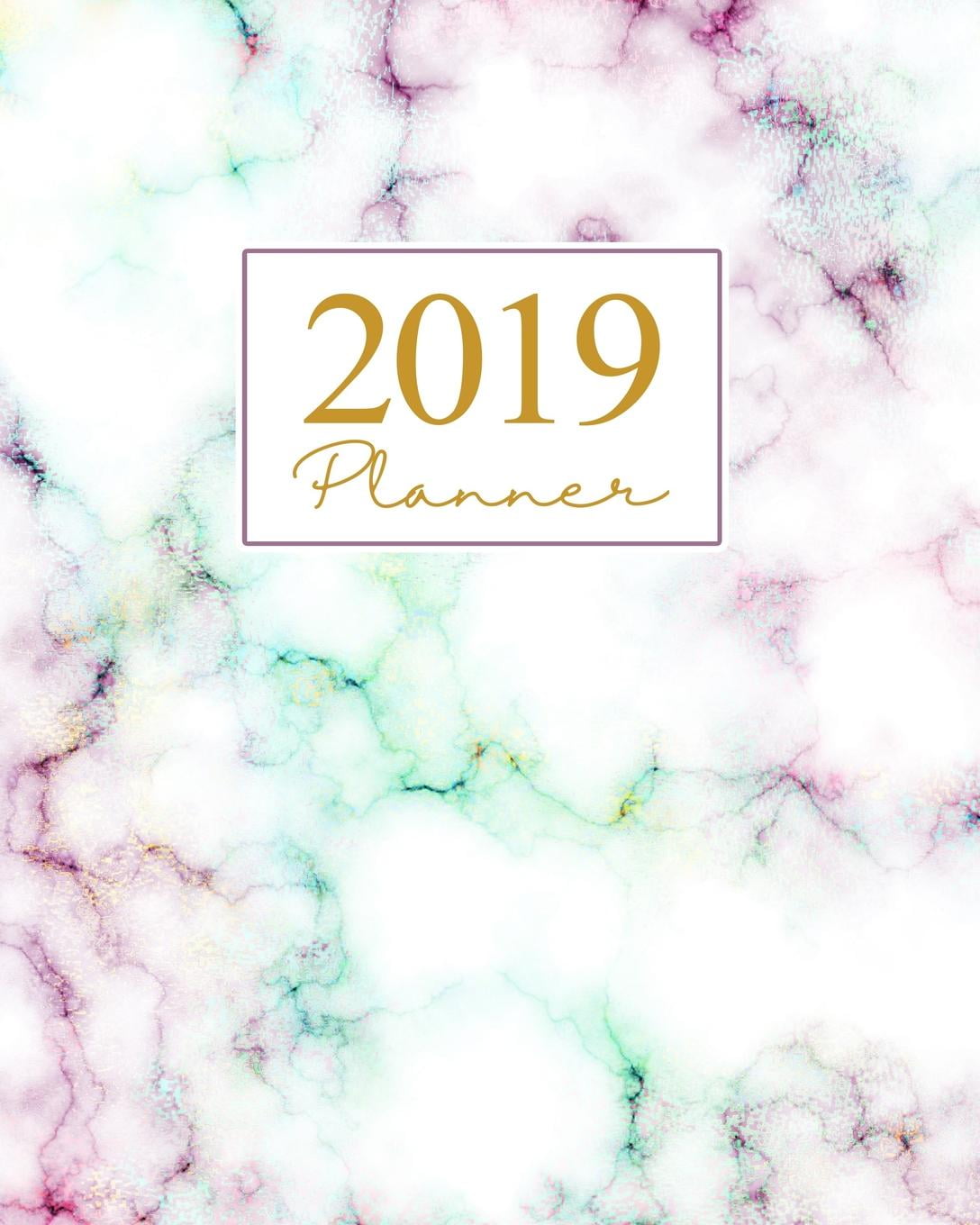 2019 Planner: Weekly Planner 2019 Every year Calendar Organizer Timetable (January 2019 toward December 2019) Pastel Rainbow Marble (Paperback) image relating to Weekly Organizer identified as 2019 Planner: Weekly Planner 2019 Every year Calendar Organizer Plan (January 2019 towards December 2019) Pastel Rainbow Marble (Paperback)